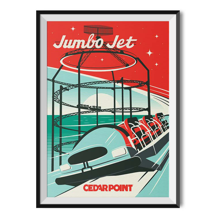 Cedar Point Jumbo Jet Limited Edition Poster